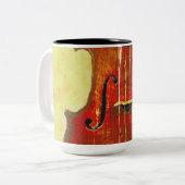 VIOLIN TWEEKLEURIGE KOFFIEMOK (Voorkant links)