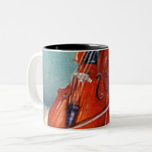 Violín Tweekleurige Koffiemok (Voorkant links)