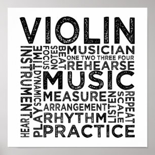 Violin Typografie Poster