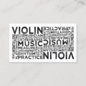 Violin Typografie Visitekaartje (Voorkant)