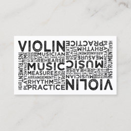 Violin Typografie Visitekaartje
