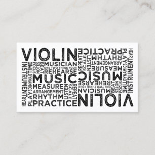 Violin Typografie Visitekaartje