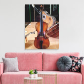Violin, van Stradivari, Cremona, 1699 (foto); Canvas Afdruk (Insitu (Woonkamer))