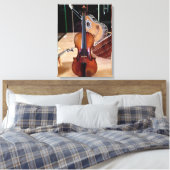 Violin, van Stradivari, Cremona, 1699 (foto); Canvas Afdruk (Insitu (Slaapkamer))
