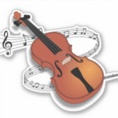 Violin, vast instrument, sticker (Voorkant)