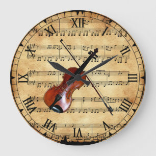 Violin ~ vel Music-achtergrond ~ Uniek ~ Grote Klok