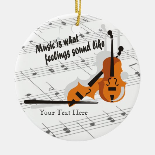 Violin Version What Feelings Sound Of -Customize Keramisch Ornament (Voorkant)