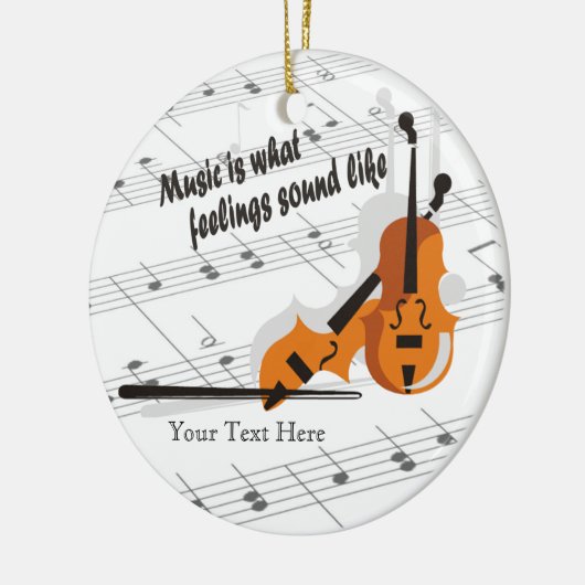 Violin Version What Feelings Sound Of -Customize Keramisch Ornament (Links)