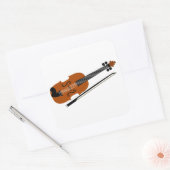 Violin Vierkante Sticker (Envelop)