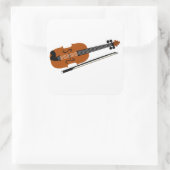 Violin Vierkante Sticker (Tas)