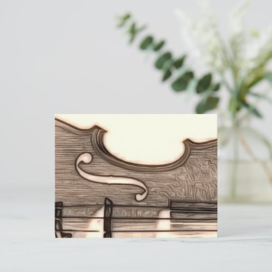 Violin, Viola, Cello? Briefkaart (Staand voorkant)