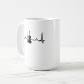 Violin Viola Cello Heartbeat Funny Gifts Koffiemok (Voorkant links)
