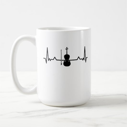Violin Viola Cello Heartbeat Funny Gifts Koffiemok (Links)