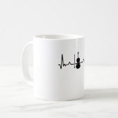Violin Viola Cello Heartbeat Funny Gifts Koffiemok (Voorkant links)