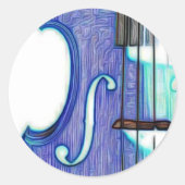 Violin, Viola, Cello? Ronde Sticker (Voorkant)