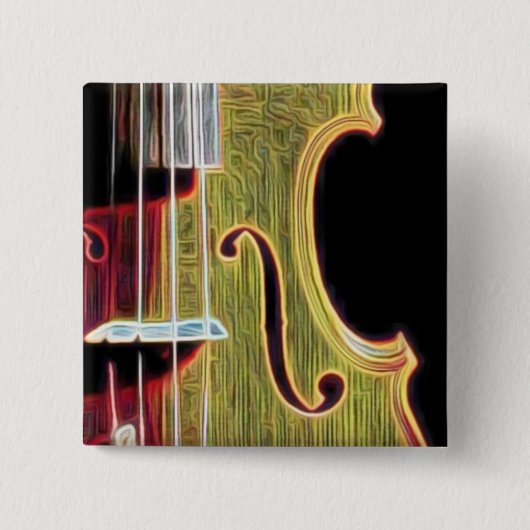 Violin, Viola, Cello? Vierkante Button 5,1 Cm (Voorkant)