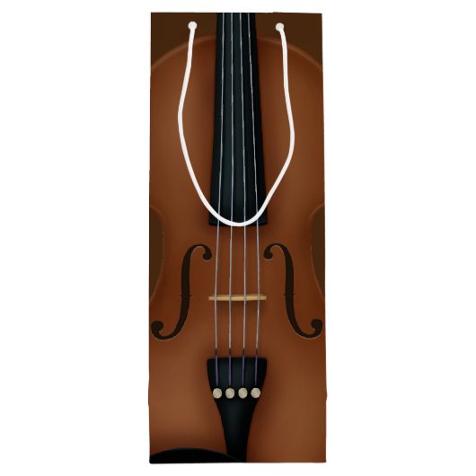 Violin Viola Detail klassieke muziek Wijn Cadeautas (Achterkant)