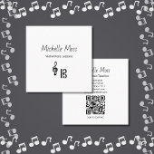 Violin Viola Music Lessons QR code Musical Vierkante Visitekaartje