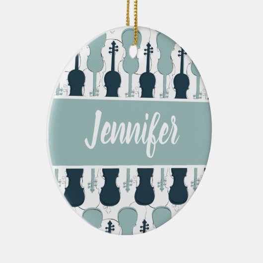 Violin Viola Player Musician Gift Personalized Keramisch Ornament (Rechts)