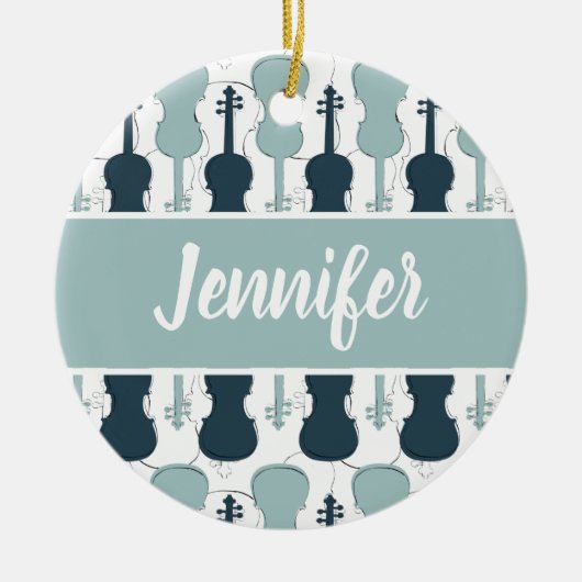 Violin Viola Player Musician Gift Personalized Keramisch Ornament (Voorkant)