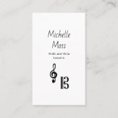 Violin Viola Professional Music Lessons Simple Visitekaartje (Voorkant)