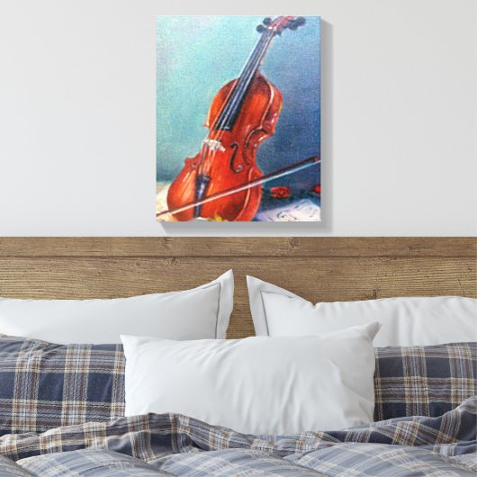 Violín/Violin Canvas Afdruk (Insitu (Slaapkamer))