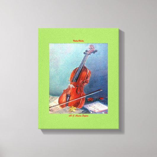 Violín/Violin Canvas Afdruk (Voorkant)