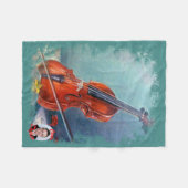 Violín/Violin Fleece Deken (Voorkant (Horizontaal))