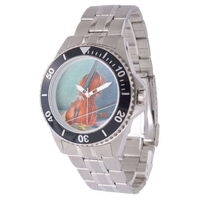 Violín/Violin Horloge (Gekanteld)
