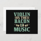 Violin - Violin is de bacon van de muziek Briefkaart (Voorkant / Achterkant)