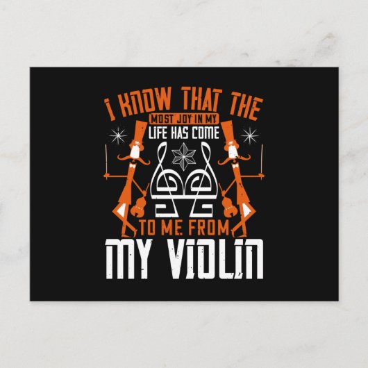 Violin - Violin is de vreugde van mijn leven Briefkaart (Voorkant)