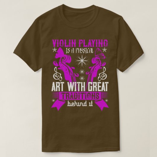 Violin Violin play is een fysieke kunst T-shirt (Design voorkant)