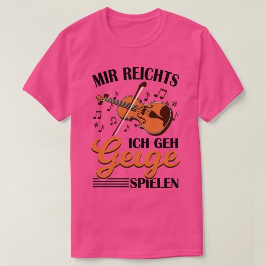 Violin violin speler violin 10 t-shirt (Design voorkant)