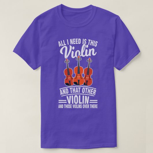 Violin violin speler violin speler 5 t-shirt (Design voorkant)