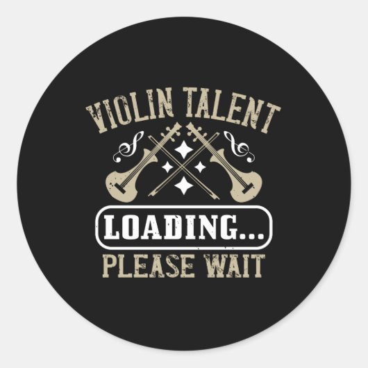 Violin - Violin Talent Loading Ronde Sticker (Voorkant)