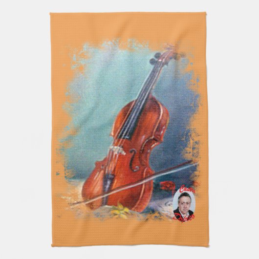 Violín/Violin Theedoek (Verticaal)