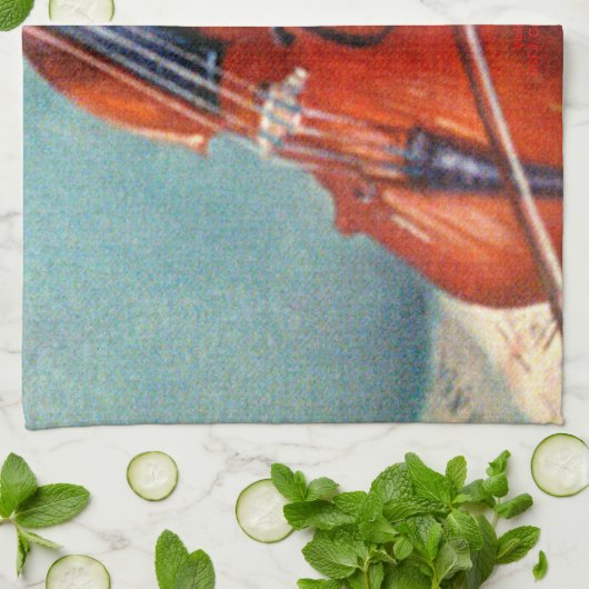 Violín/Violin Theedoek (Gevouwen)