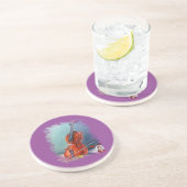 Violín/Violin Zandsteen Onderzetter (Zijkant)