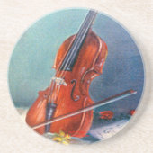 Violín/Violin Zandsteen Onderzetter (Voorkant)