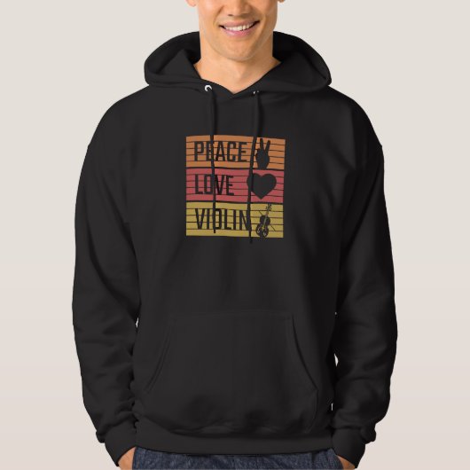 Violin Violinist Fiddle Hoodie (Voorkant)