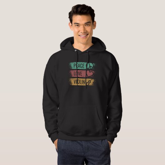 Violin Violinist Fiddle Hoodie (Voorkant volledig)
