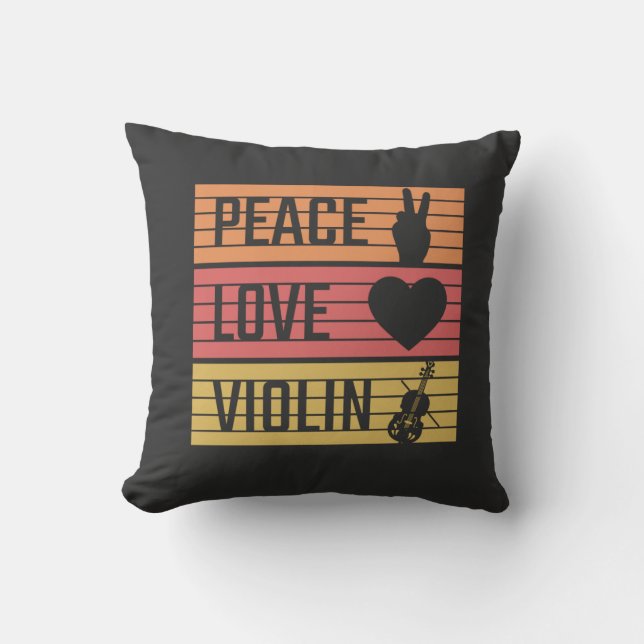 Violin Violinist Fiddle Kussen (Voorkant)