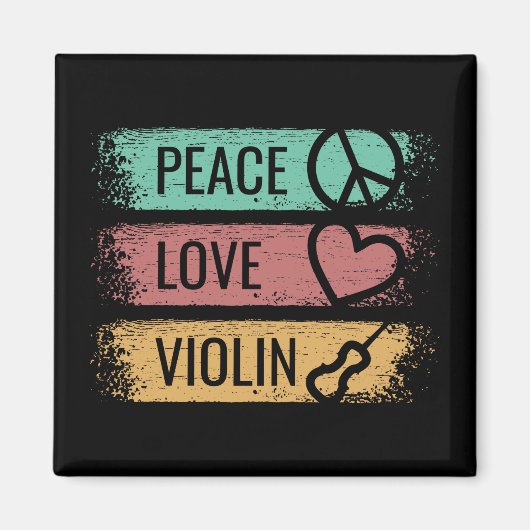 Violin Violinist Fiddle Magneet (Voorkant)