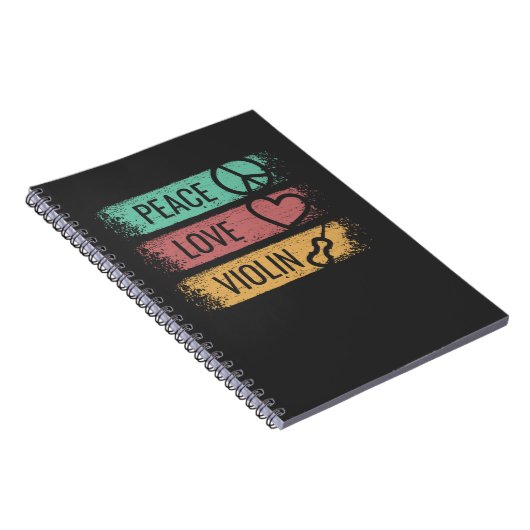 Violin Violinist Fiddle Notitieboek (Rechterzijde)