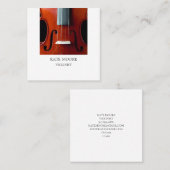 Violin Violinist Musicus Vierkante Visitekaartje (Voorkant / Achterkant)