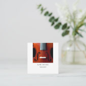 Violin Violinist Musicus Vierkante Visitekaartje (Staand voorkant)