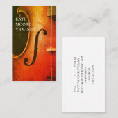 Violin Violinist Musicus Visitekaartje (Voorkant / Achterkant)