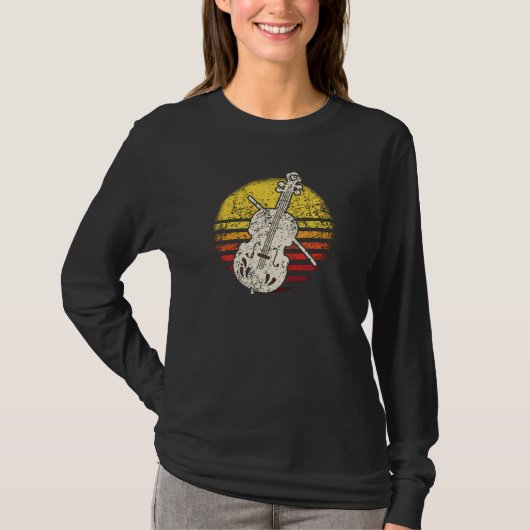 Violin Violinist Retro  T-shirt (Voorkant)