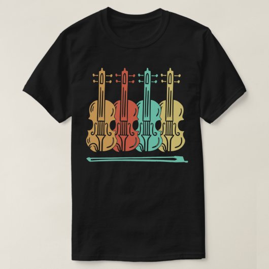 Violin Violinist Violin Retro T-shirt (Design voorkant)