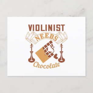 Violin - Violinistische behoeften chocolade Briefkaart